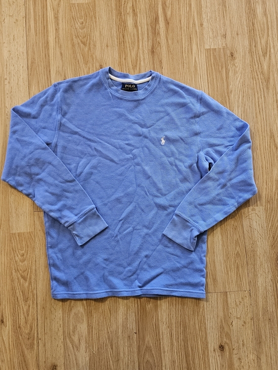 Polo Ralph Lauren Other - Polo by Ralph Lauren Light Blue Waffle Knit Crewneck Long Sleeve Shirt